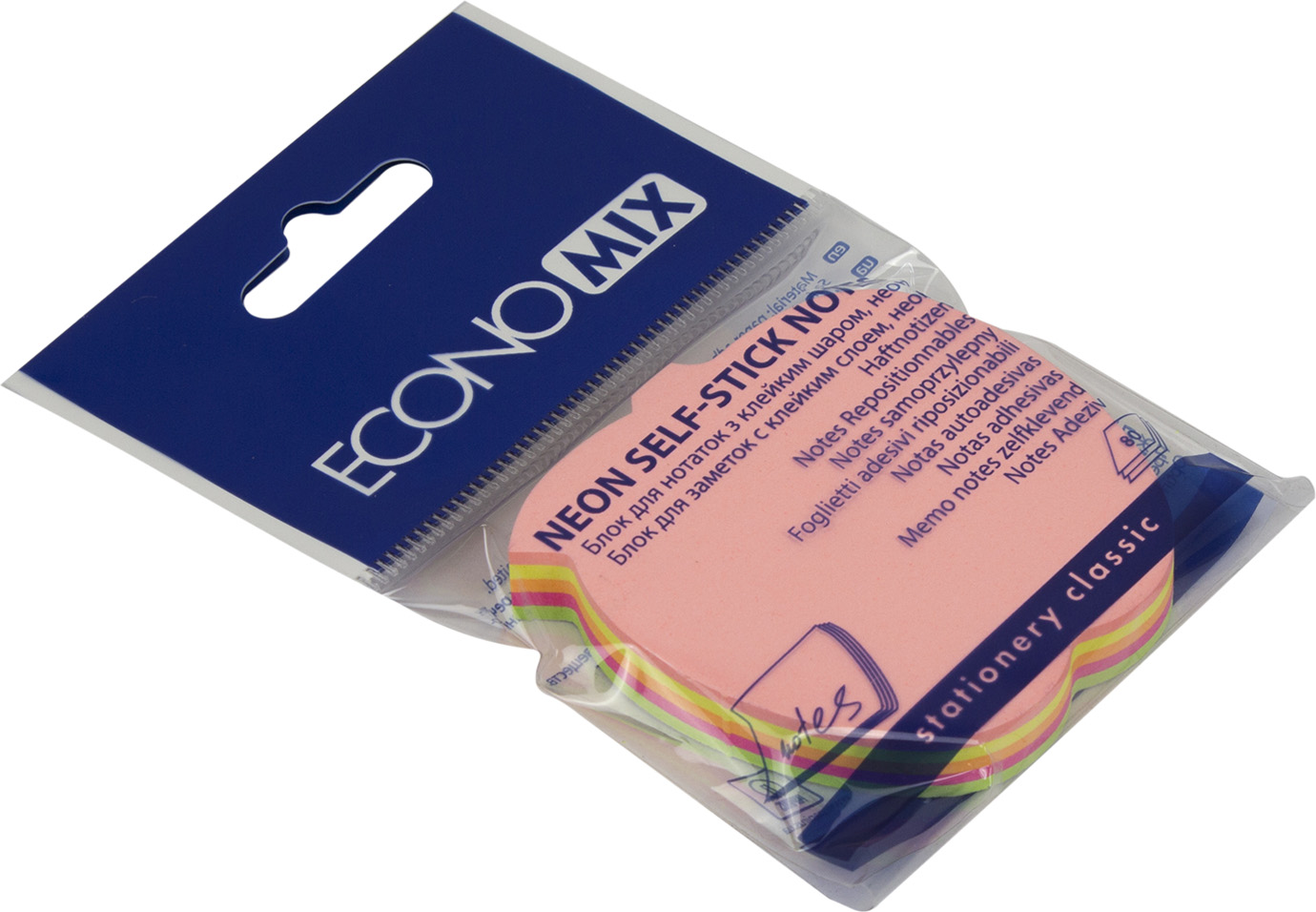 Блок/зам. липк. краєм 45х50мм 80арк. неон. мікс "Economix" Яблуко №Е20954(12) — фото товару | Канцелярський Сад