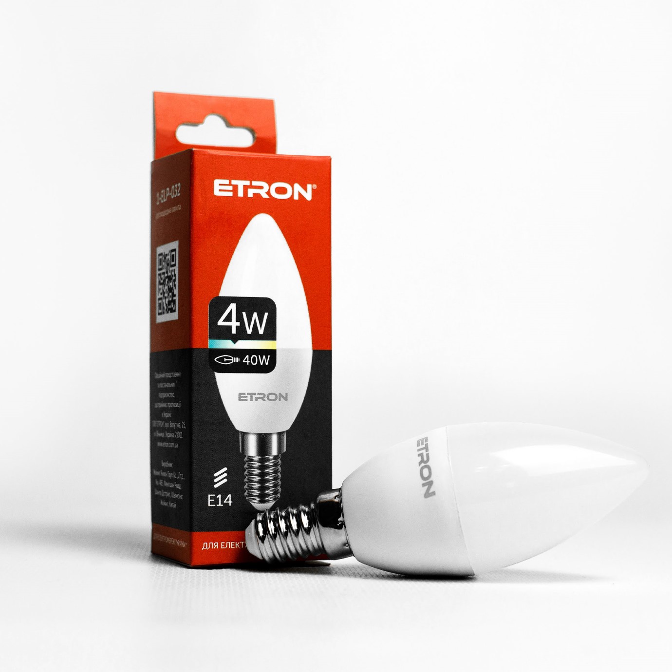Лампа "Etron Light Power" LED 1-ELP-032 C37 4Вт. 4200K E14(10) — фото товару | Канцелярський Сад