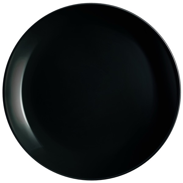 Тарілка підставна скло "Luminarc.Diwali Black/Noir" 27,3см №4630/P0786(6)(24) — фото товару | Канцелярський Сад