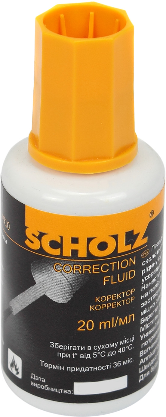 Коректор з пенз. "Schols" 20мл Fluid №4910(12) — фото товару | Канцелярський Сад