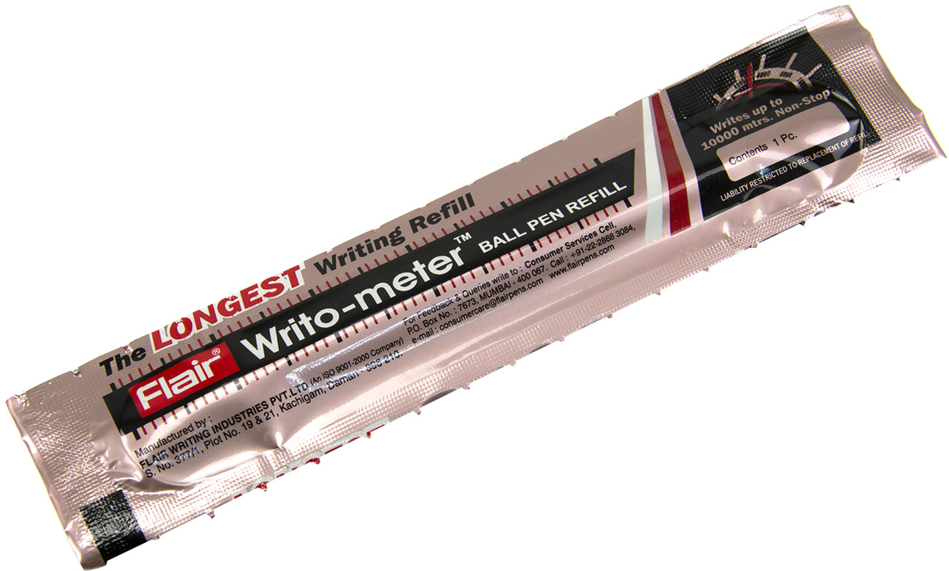 Стрижень кульк. "Flair" 1W Writometer ball 118мм черв. 10км(10)(50)(300)(500) — фото товару | Канцелярський Сад