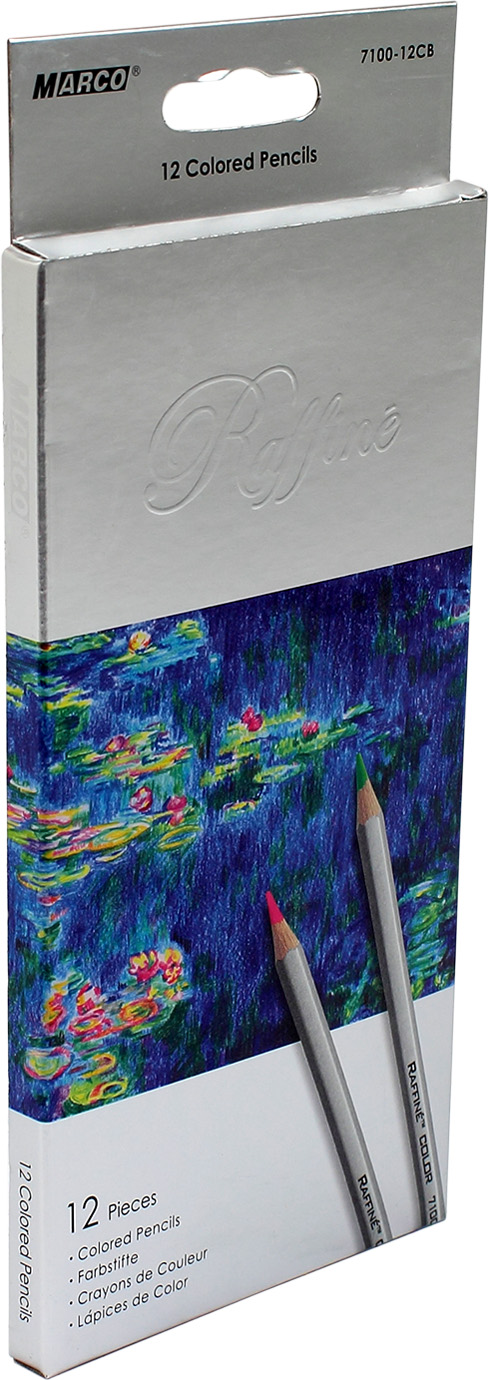 Олівці кольор. 12 кольор. "Marco" №7100-12CB сіра кор-ка(12)(240) — фото товару | Канцелярський Сад