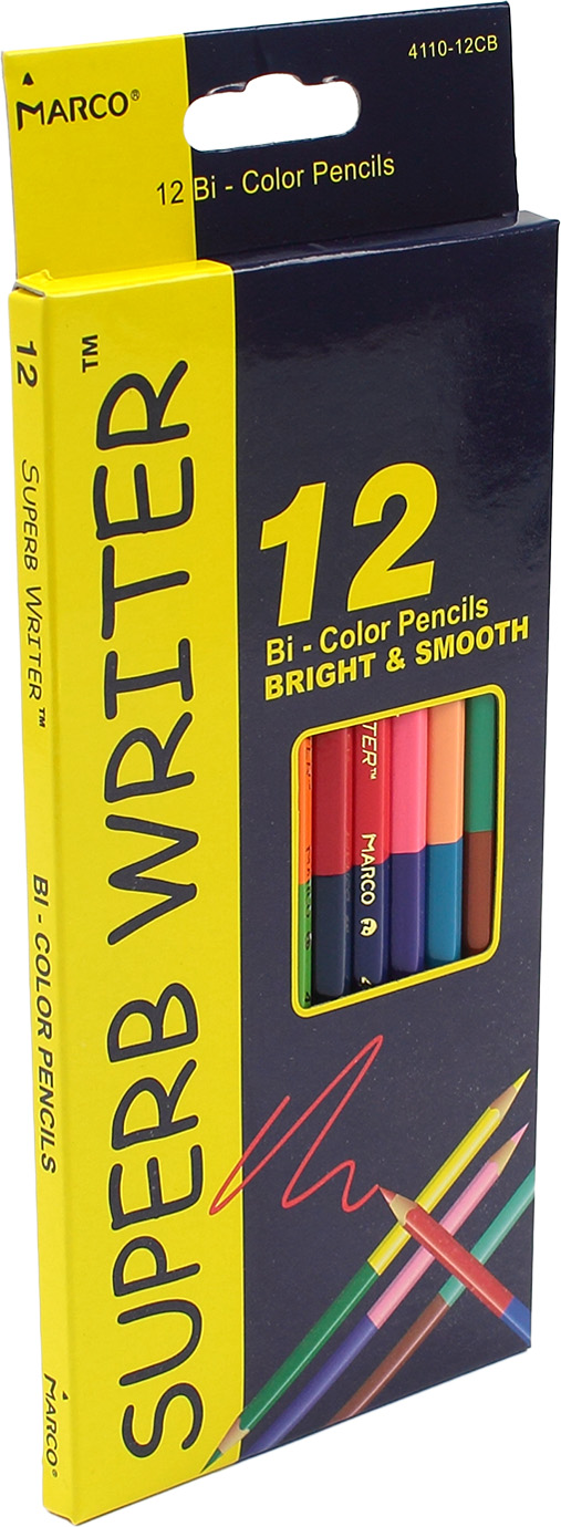 Олівці кольор. 24 кольор./12шт "Marco" №4110-12CB(12)(240) — фото товару | Канцелярський Сад