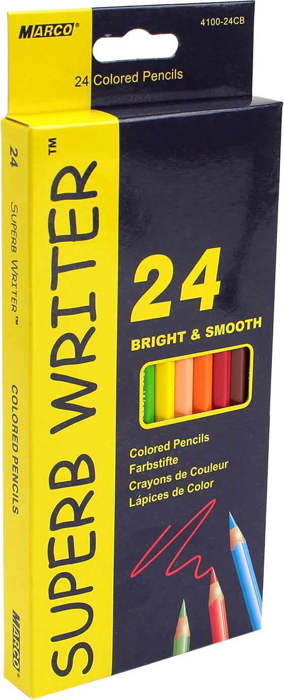 Олівці кольор. 24 кольор. "Marco" №4100-24CB(6)(120) — фото товару | Канцелярський Сад