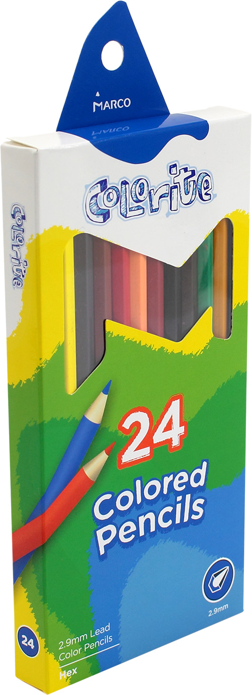 Олівці кольор. 24 кольор. "Marco" №1100-24CB(6)(120) — фото товару | Канцелярський Сад