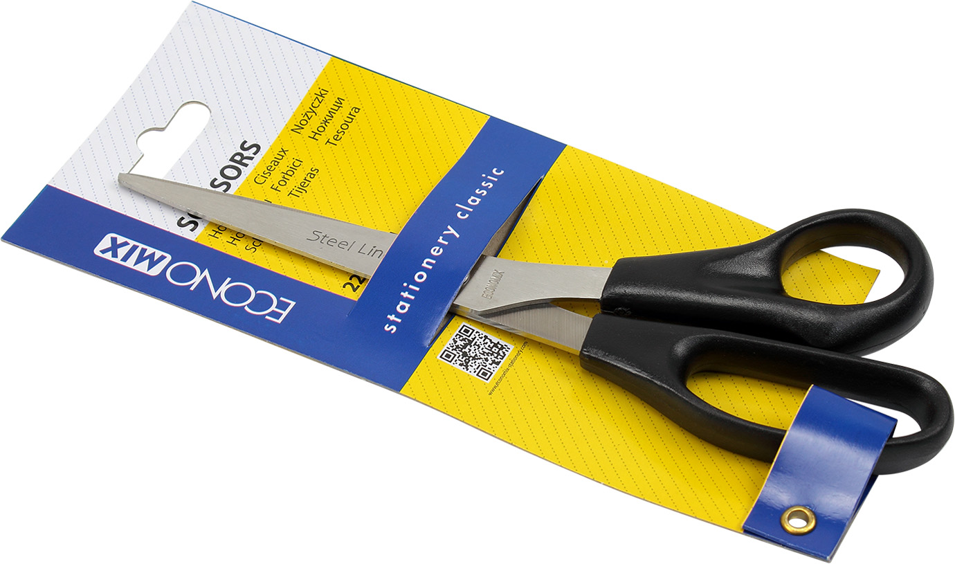 Ножиці офісн. "Economix" №E40414 22см (12)(144) — фото товару | Канцелярський Сад