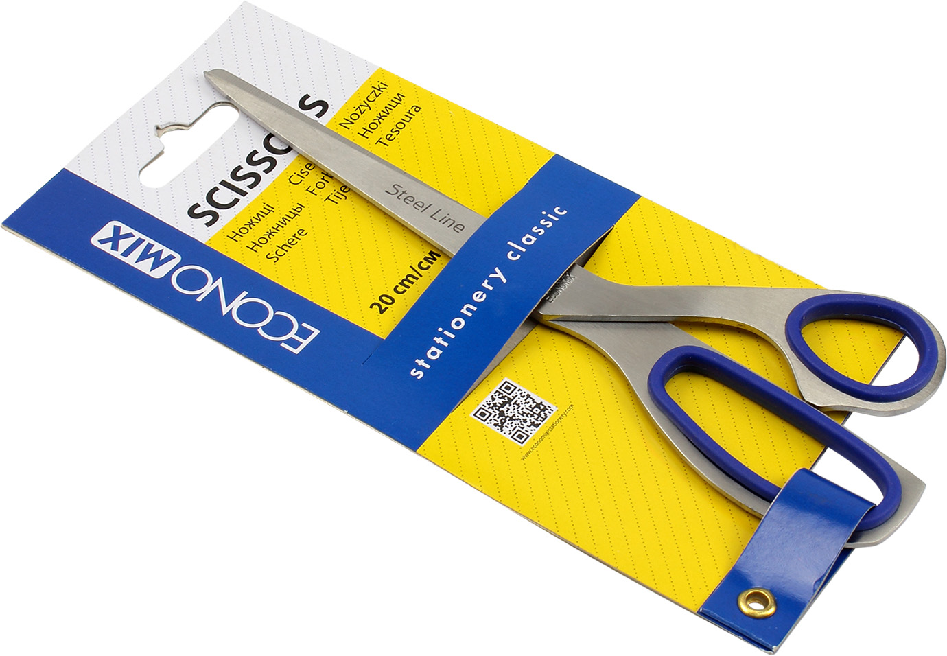 Ножиці офісн. "Economix" №E40424 20см (12)(144) — фото товару | Канцелярський Сад