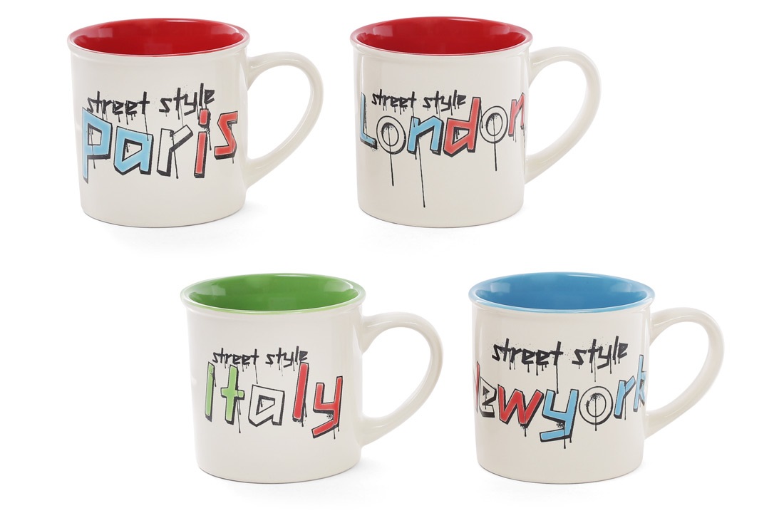 Чашка керам. 320мл "Міста" 4 види №295-101/Bonadi/(12)(48) — фото товару | Канцелярський Сад