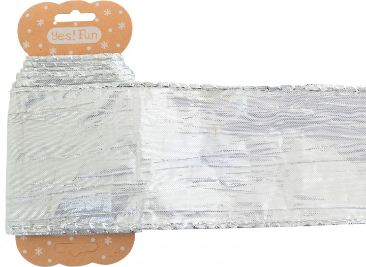 Декор. стрічка "YES! FUN" срібна креш,6смх2м №750325 — фото товару | Канцелярський Сад