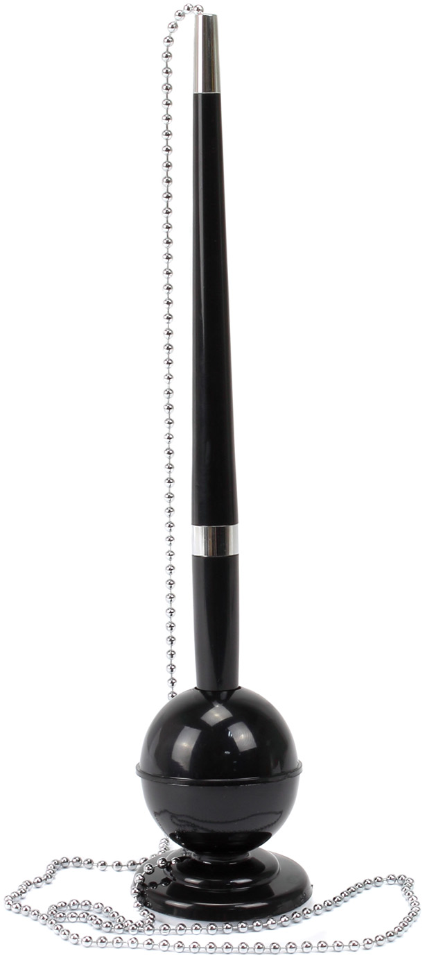 Ручка кульк. настіл. "Economix" №E10128 0,5 мм Desk Pen з підставкою на метал. ланцюжку — фото товару | Канцелярський Сад