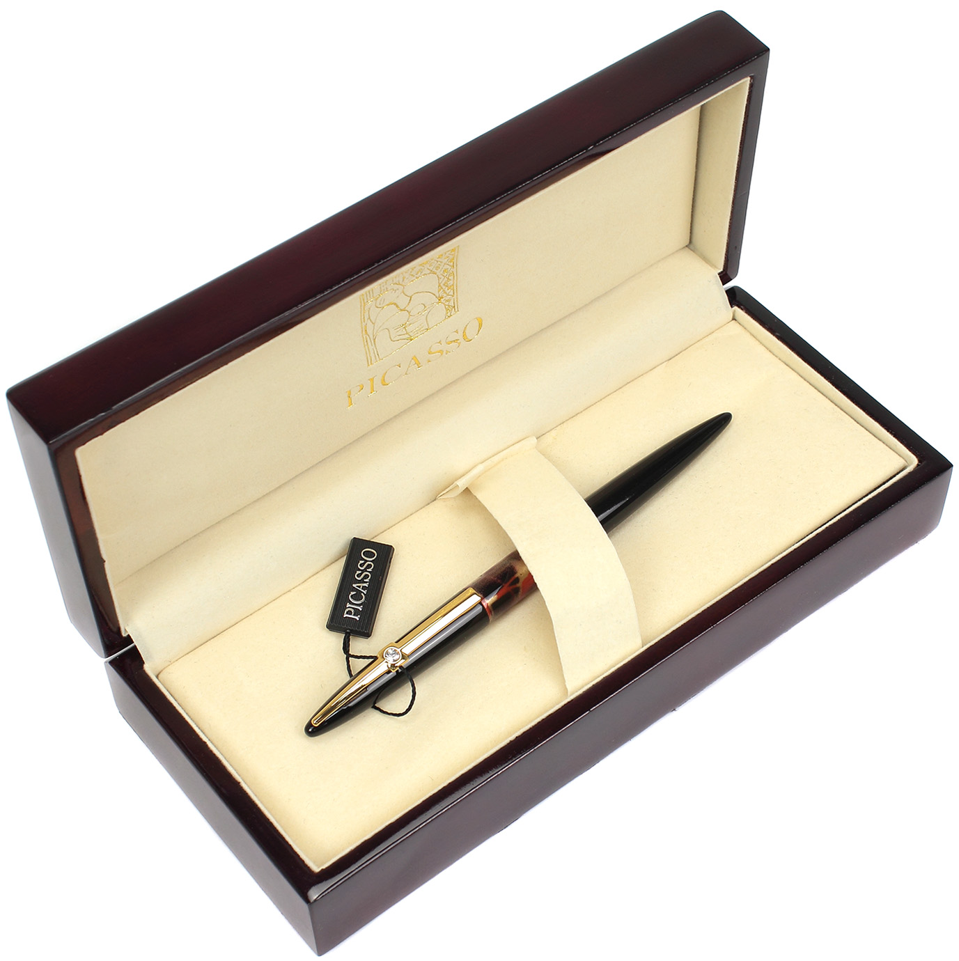 Ручка чорн. "Picasso" №988F в подар. упаковці,чорн. корпус — фото товару | Канцелярський Сад