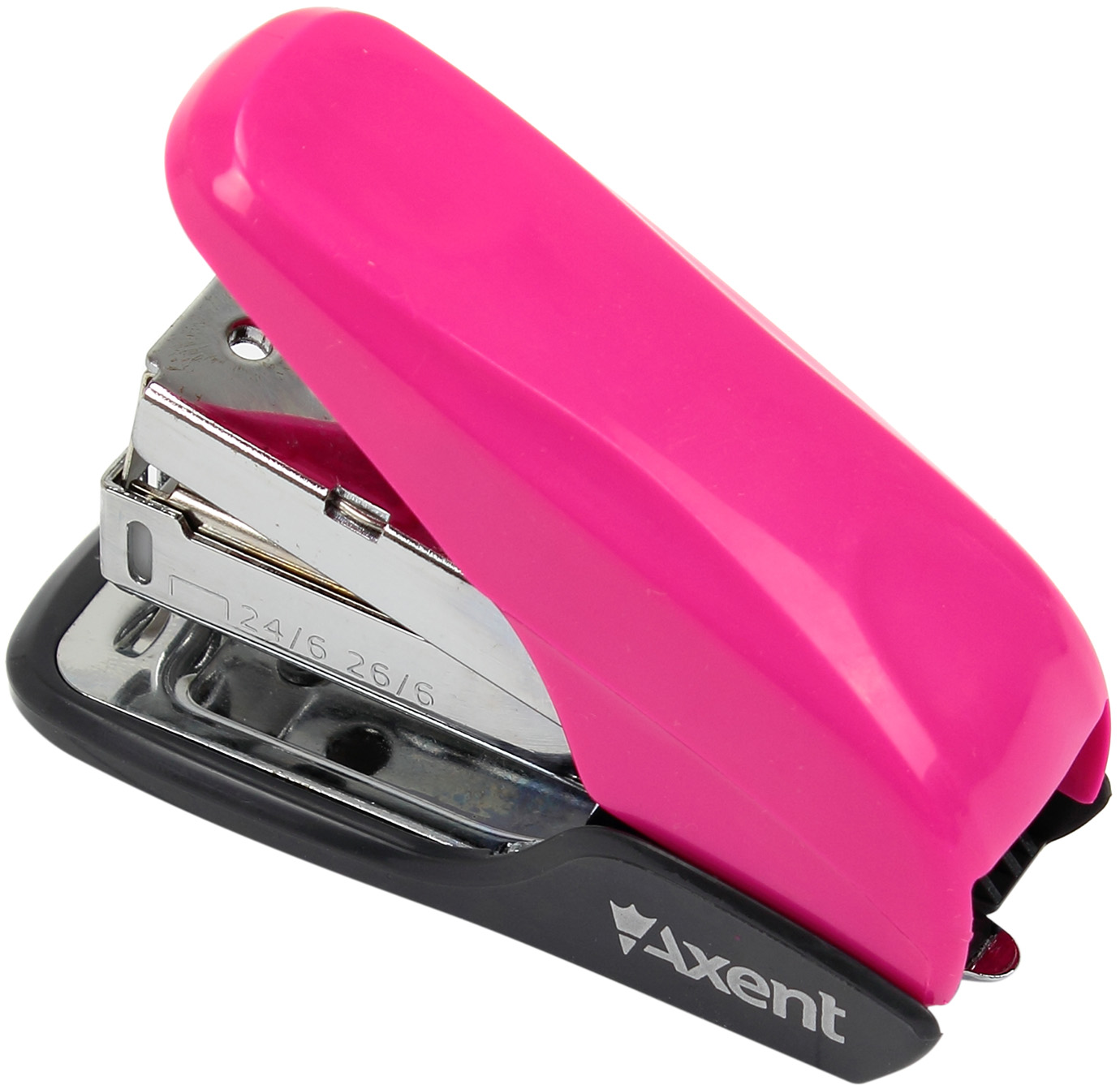 Степлер "Axent" №24/6 20арк №4841-10-A Shell PS пласт. рожевий(12) — фото товару | Канцелярський Сад