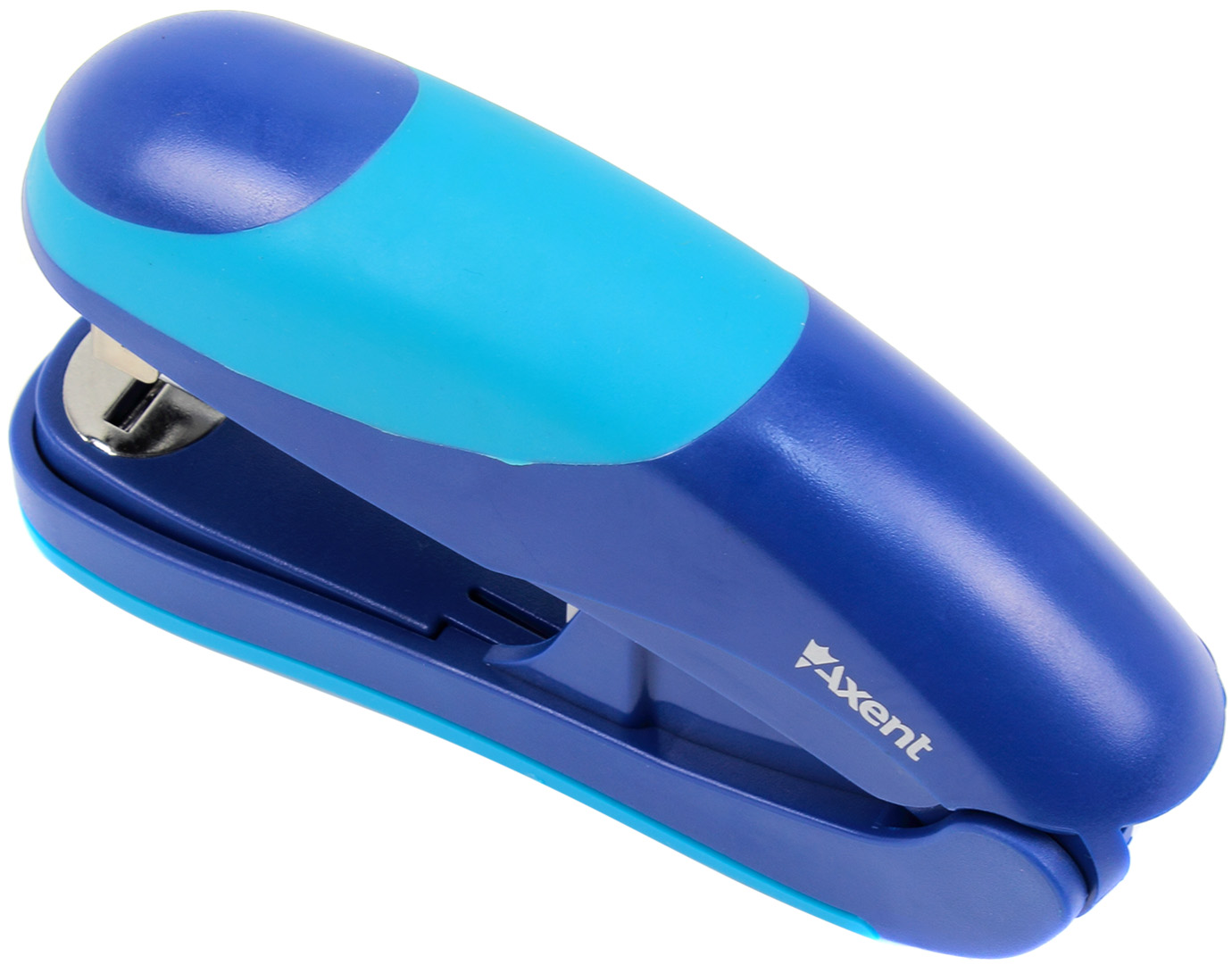 Степлер "Axent" №24/6 25арк №4804-02 Ocean Flat Clinch пласт. синій(12) — фото товару | Канцелярський Сад