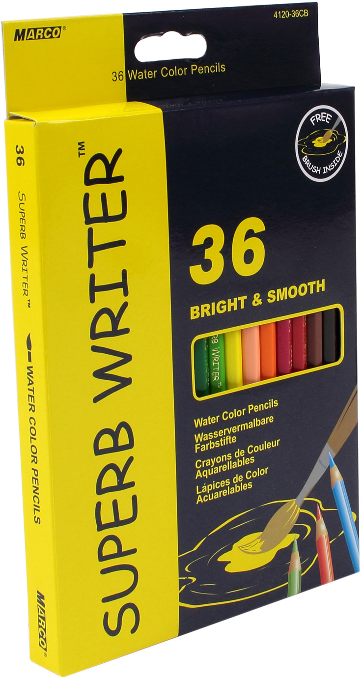 Олівці кольор. аквар. 36 кольор. "Marco" №4120-36CB (4)(80) — фото товару | Канцелярський Сад