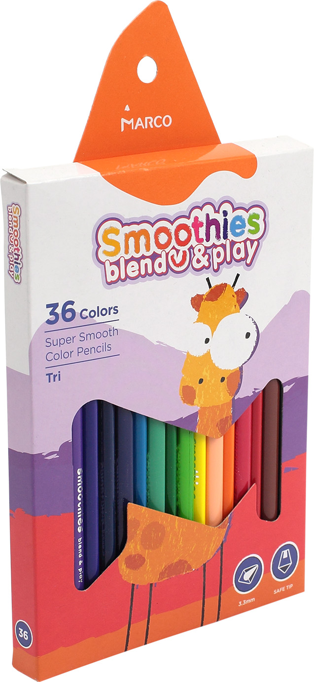 Олівці кольор. 36 кольор. "Marco" №2150ST-36CB(4)(40) — фото товару | Канцелярський Сад