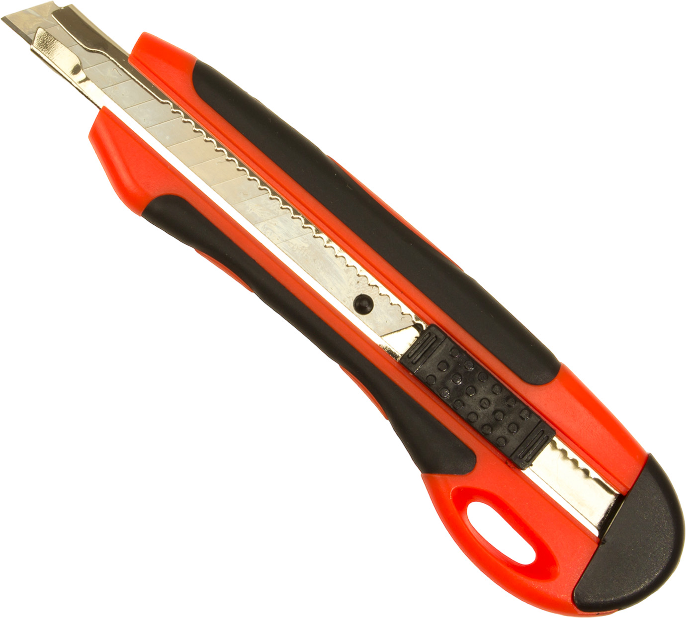 Ніж канц. "Norma" 9мм №4524 автофіксатор,метал. направляючі,прорезин.(12) — фото товару | Канцелярський Сад