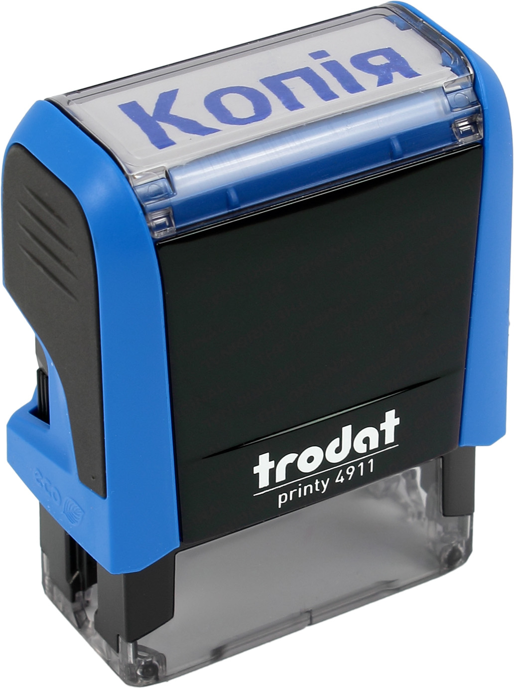 Оснастка для штампа пласт. 38х14мм Trodat №4911 "Копія" (синя) — купити | Канцелярський Сад