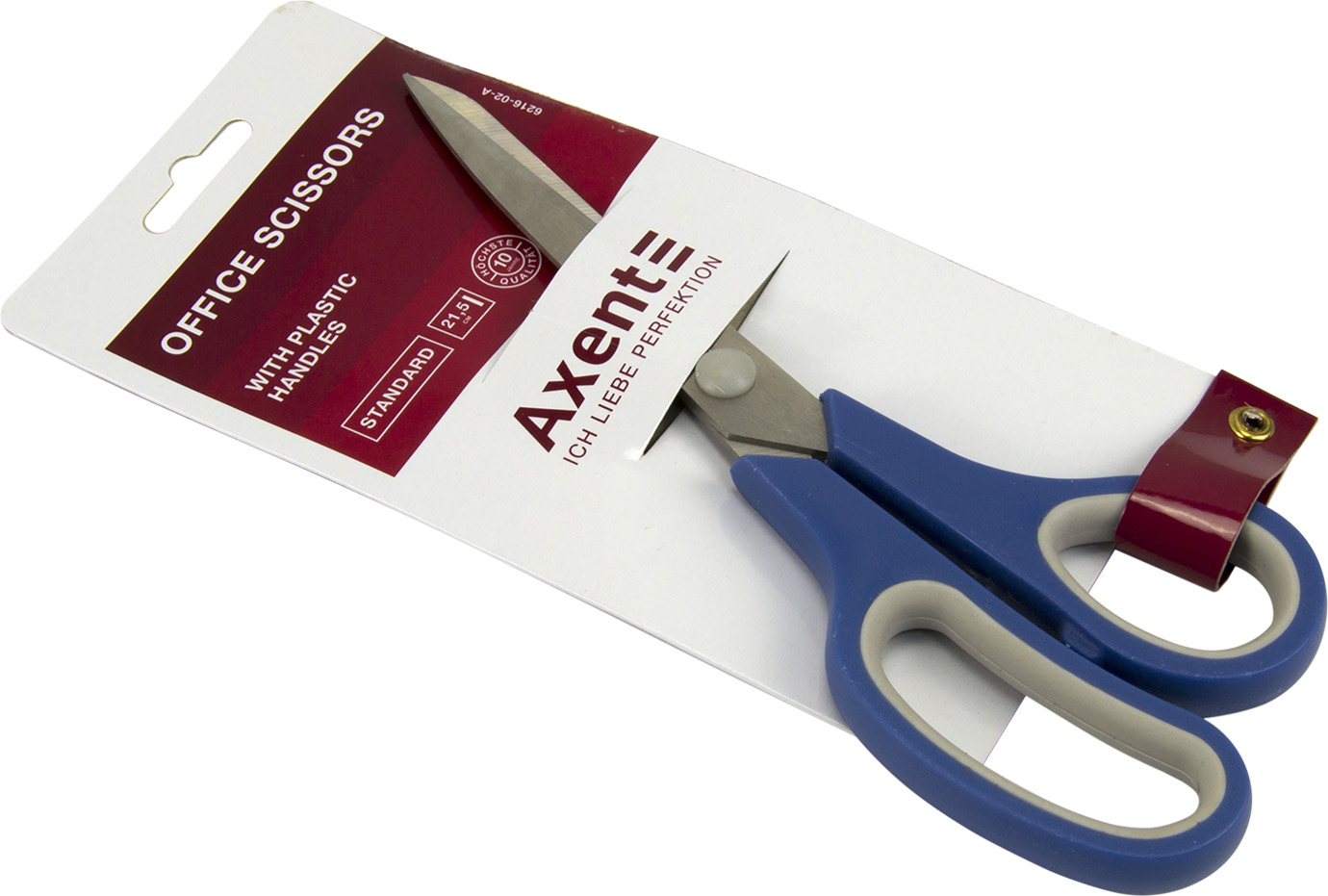 Ножиці офісн. "Axent" №6216-02-A 21,5см Standart сині(10)(100) — фото товару | Канцелярський Сад
