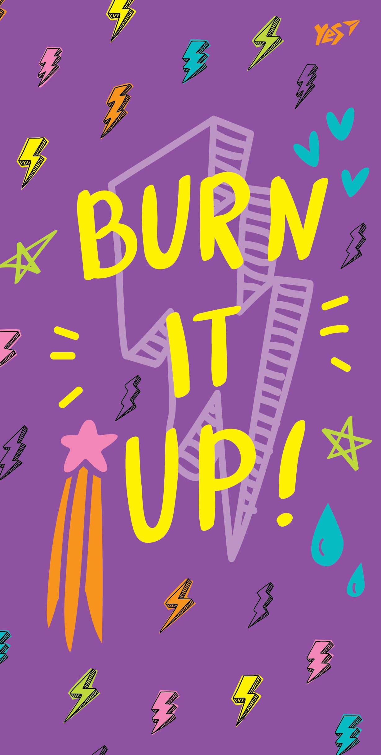 Блокнот В6+ 64арк. кліт. Burn it up! 7БЦ №151524/Yes/(3) — фото товару | Канцелярський Сад