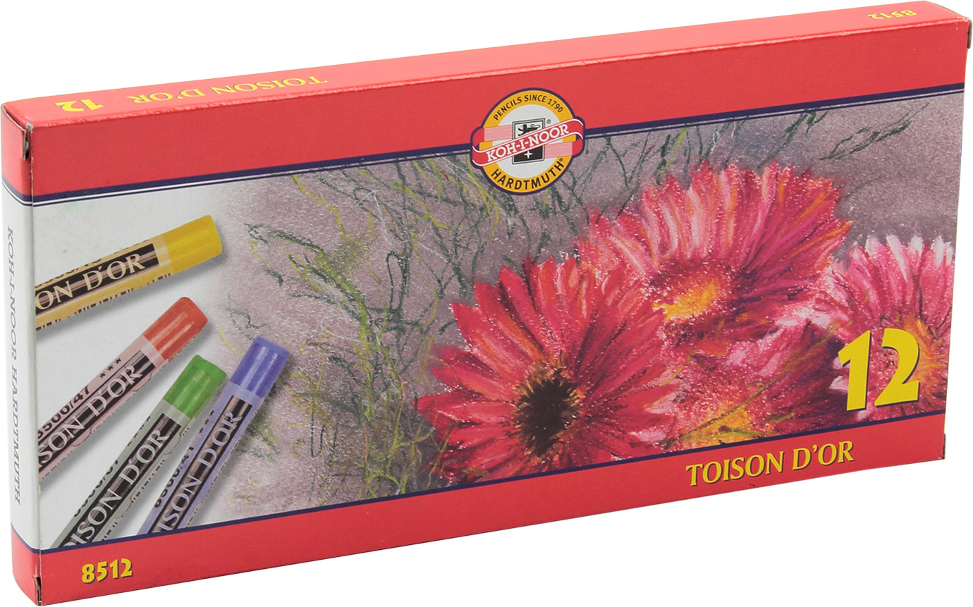 Крейда-пастель суха м'яка "Koh-i-noor" "TOISON D'OR" №8512 12кольор.(12) — купити | Канцелярський Сад
