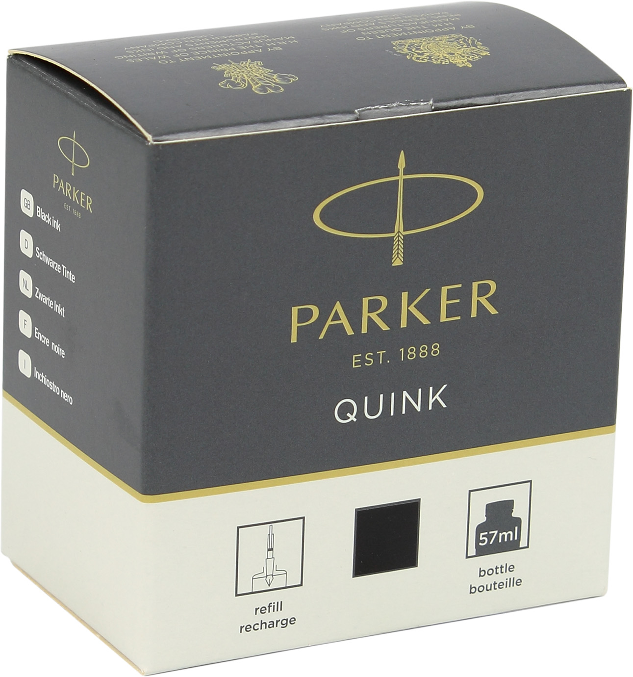 Чорнило "Parker Quink" №11010BK 57мл чорне — фото товару | Канцелярський Сад