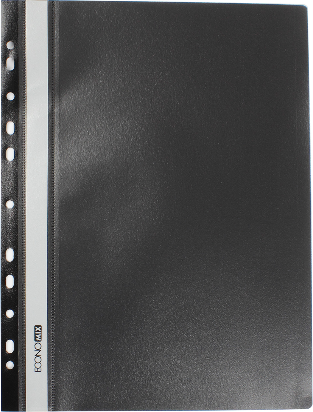 Папка-швидкозш. "Economix" №E31508-01 А4 з прозор.верхом,з перфор.,апельс.,чорна(10)(300) — фото товару | Канцелярський Сад