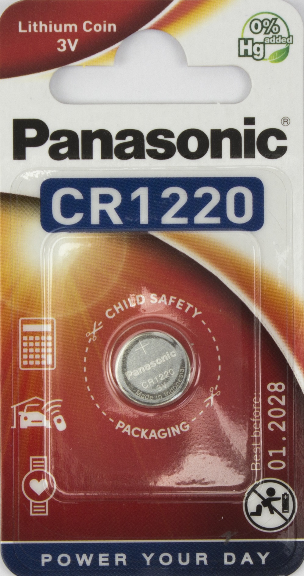 Батарейка Panasonic CR-1220/1bl 3V lithium(12) — фото товару | Канцелярський Сад