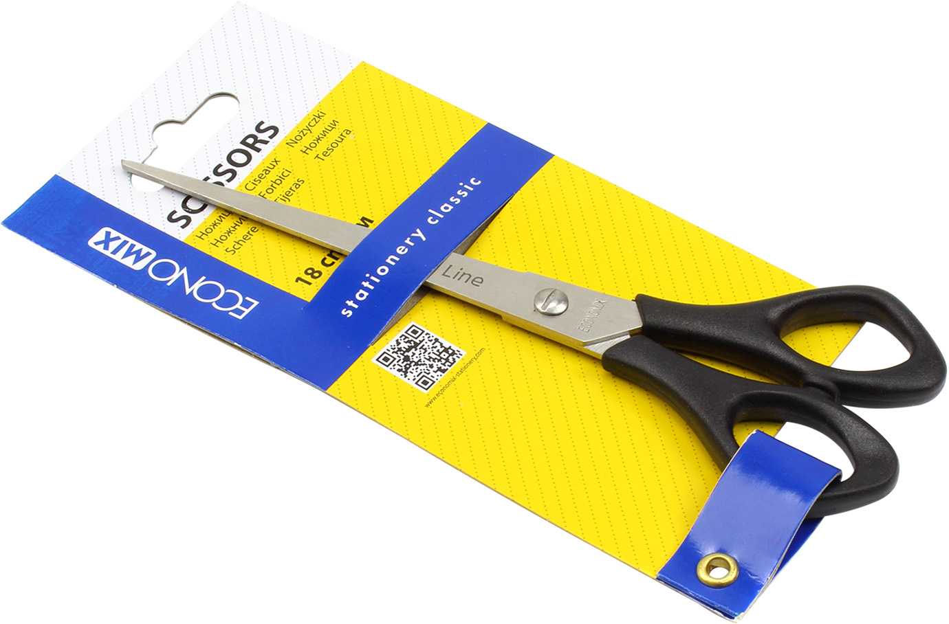 Ножиці офісн. "Economix" №E40413 18см(12)(144) — купити | Канцелярський Сад