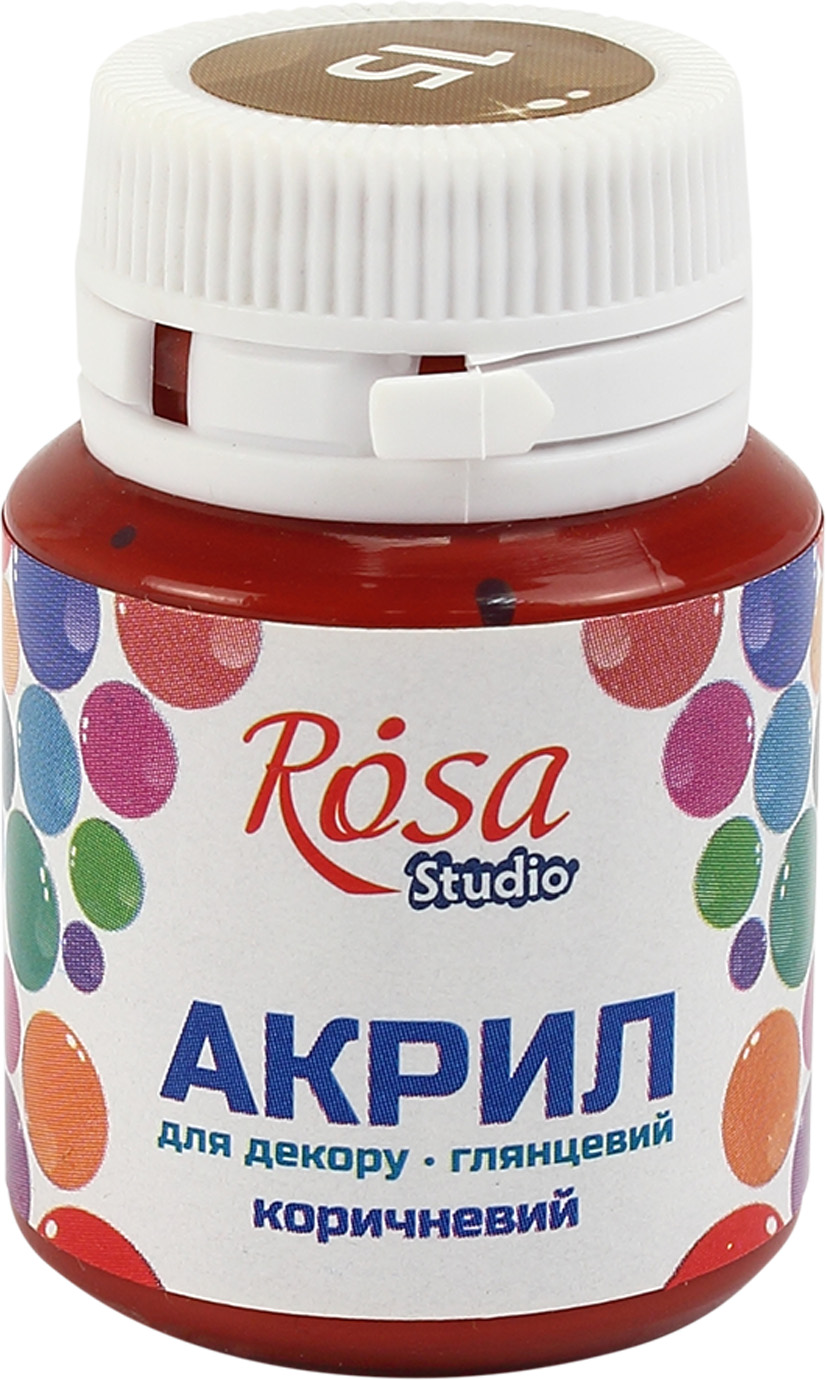 Акрил для декору "Rosa Talent" 20мл №21015/2639 глянцевий коричневий — купити | Канцелярський Сад