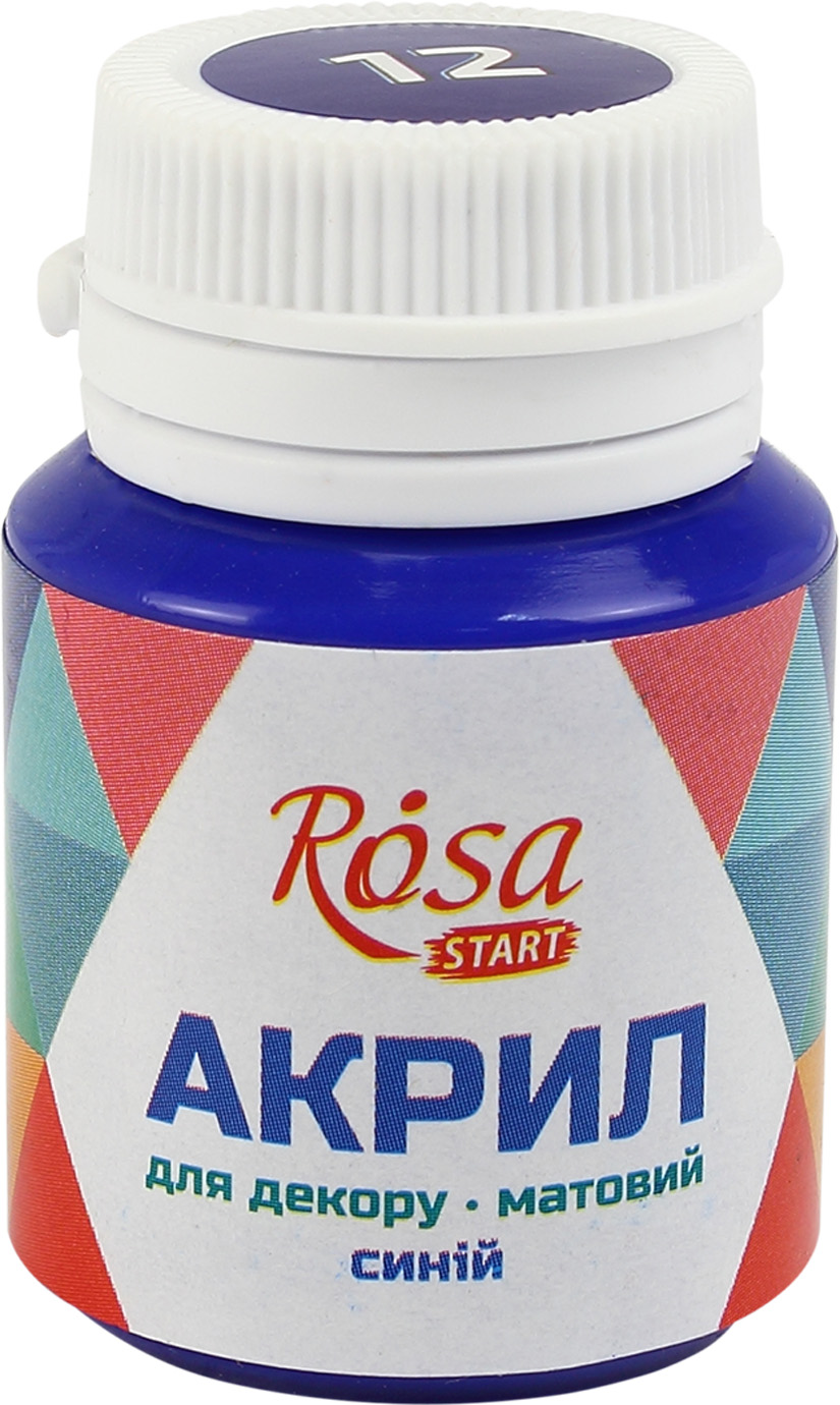 Акрил для декору "Rosa Talent" 20мл №20012/3094 матовий синій — фото товару | Канцелярський Сад