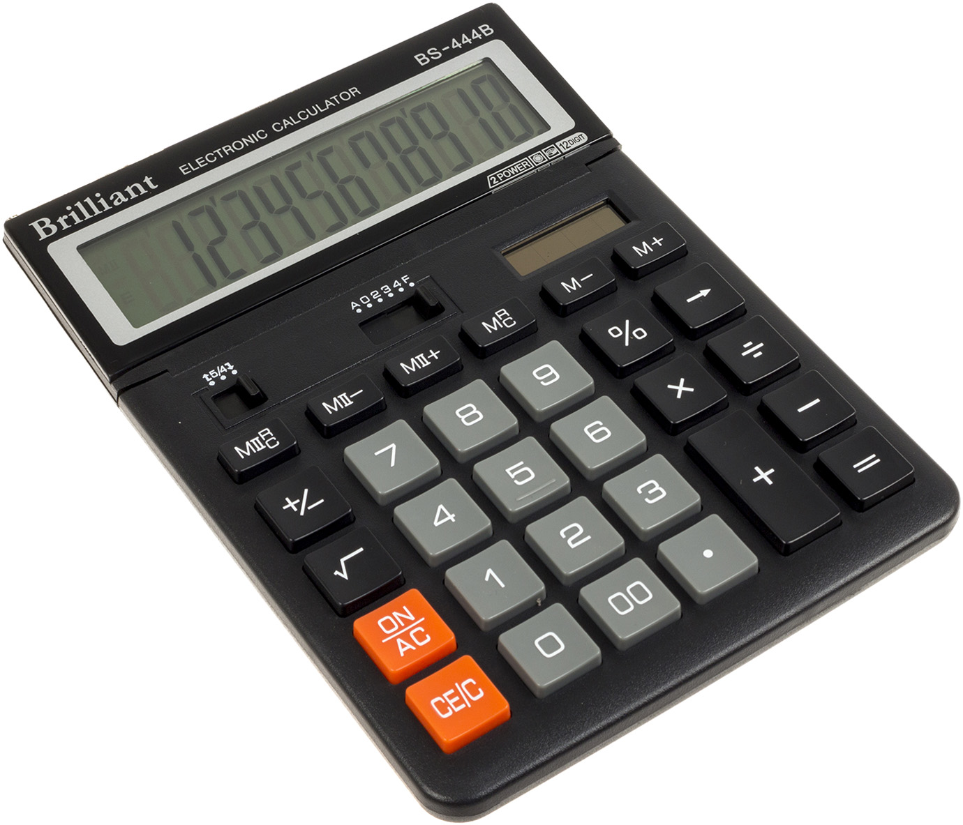 Калькулятор "Brilliant" №BS-444В похил. дисплей (12-розряд.)(10)(40) — фото товару | Канцелярський Сад
