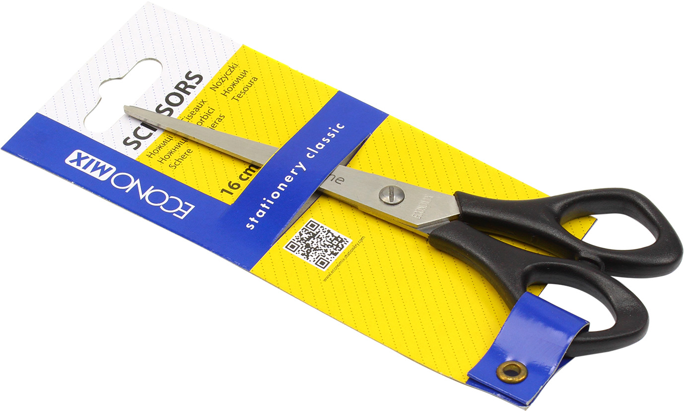 Ножиці офісн. "Economix" №E40412 16см(12)(144) — купити | Канцелярський Сад