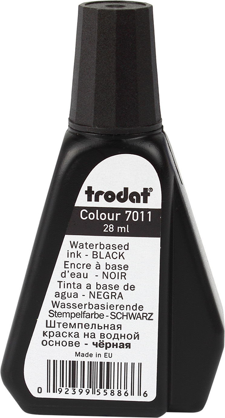 Штемпельна фарба "Trodat" №7011 28мл чорн.(10) — фото товару | Канцелярський Сад