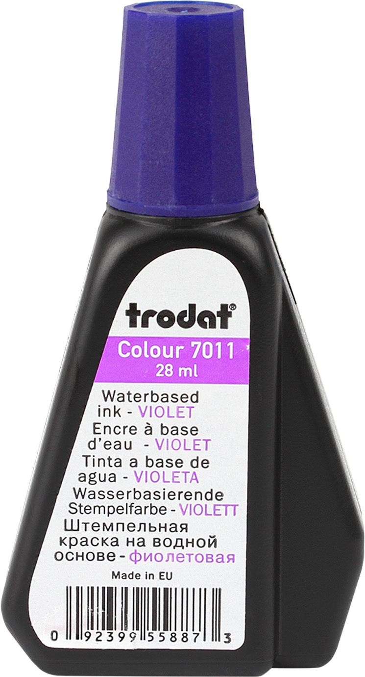 Штемпельна фарба "Trodat" №7011 28мл фіолет. — фото товару | Канцелярський Сад