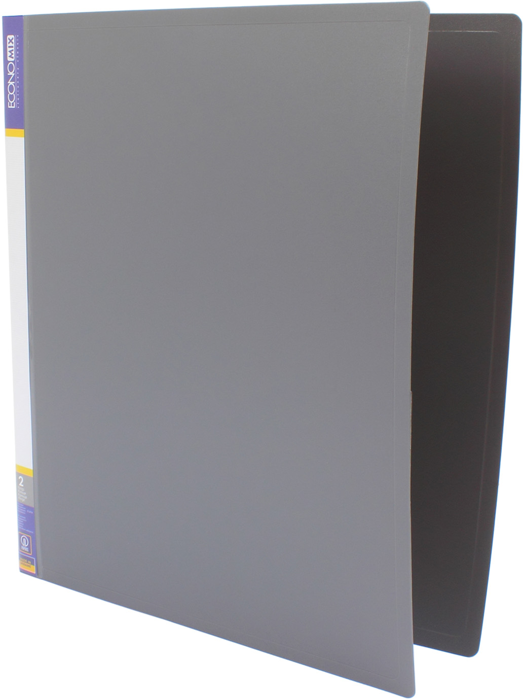 Папка "Economix" №E30701-10 А4 на 2кільця d-25мм (O)(сіра)(1)(10) — фото товару | Канцелярський Сад