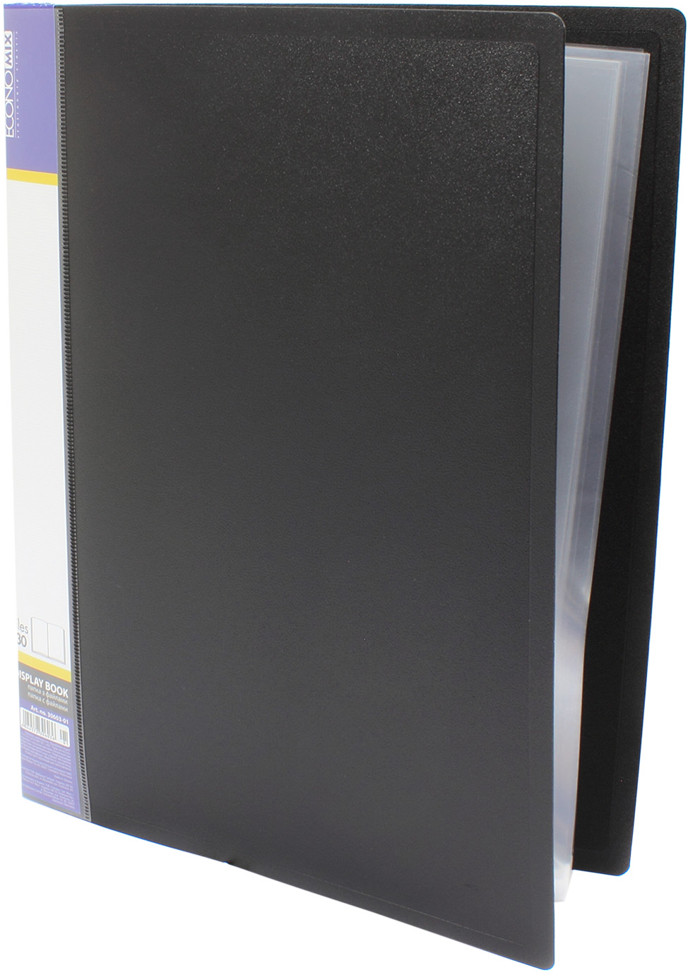 Папка "Economix" №E30603-01 А4 з 30ф. чорна(6)(24) — фото товару | Канцелярський Сад