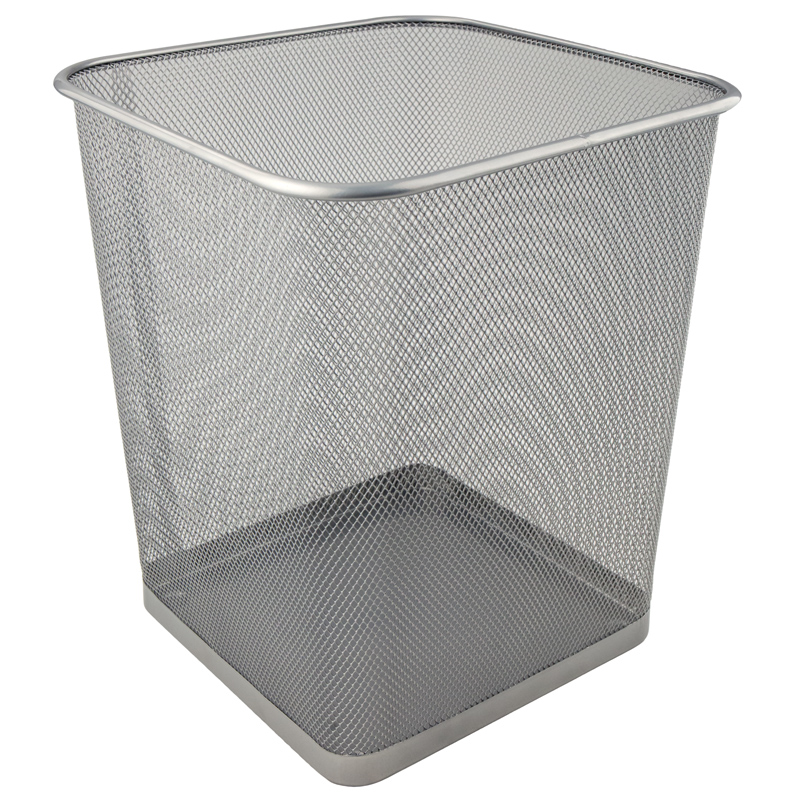 Корзина для паперу "Axent" металева срібляста №2124-03 — фото товару | Канцелярський Сад