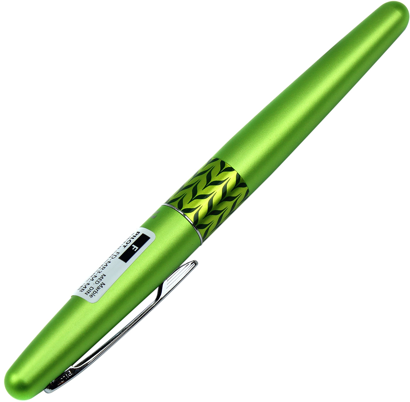 Ручка чорн. "Pilot" №FD-MR3-M-MB-E св.-зелен. металік,"мармур" — фото товару | Канцелярський Сад