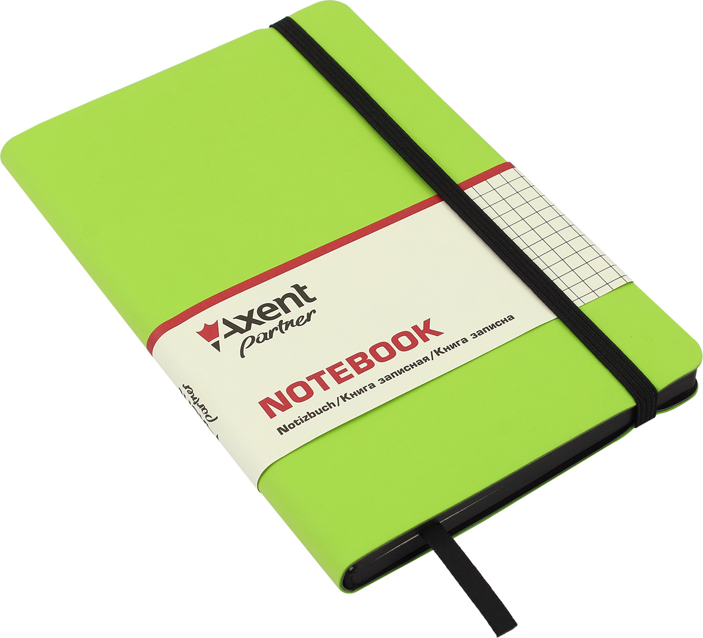 Блокнот В6 96арк. кліт. карт. "Partner Soft" салатовий №8206-09/Axent/(18) — фото товару | Канцелярський Сад