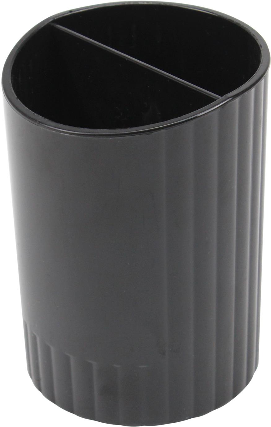 Стакан для ручок "КіП" СТРП-02 круг. 2відд. чорний (4)(144) — фото товару | Канцелярський Сад