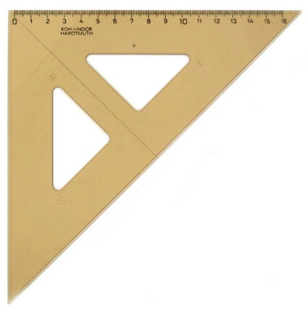 Трикутник пласт. "Koh-i-noor" димч. 45/177 №744151(50) — фото товару | Канцелярський Сад