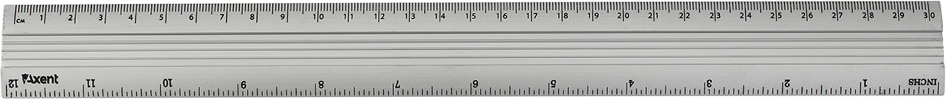 Лінійка алюм. 30см "Axent" №7430(12) — фото товару | Канцелярський Сад