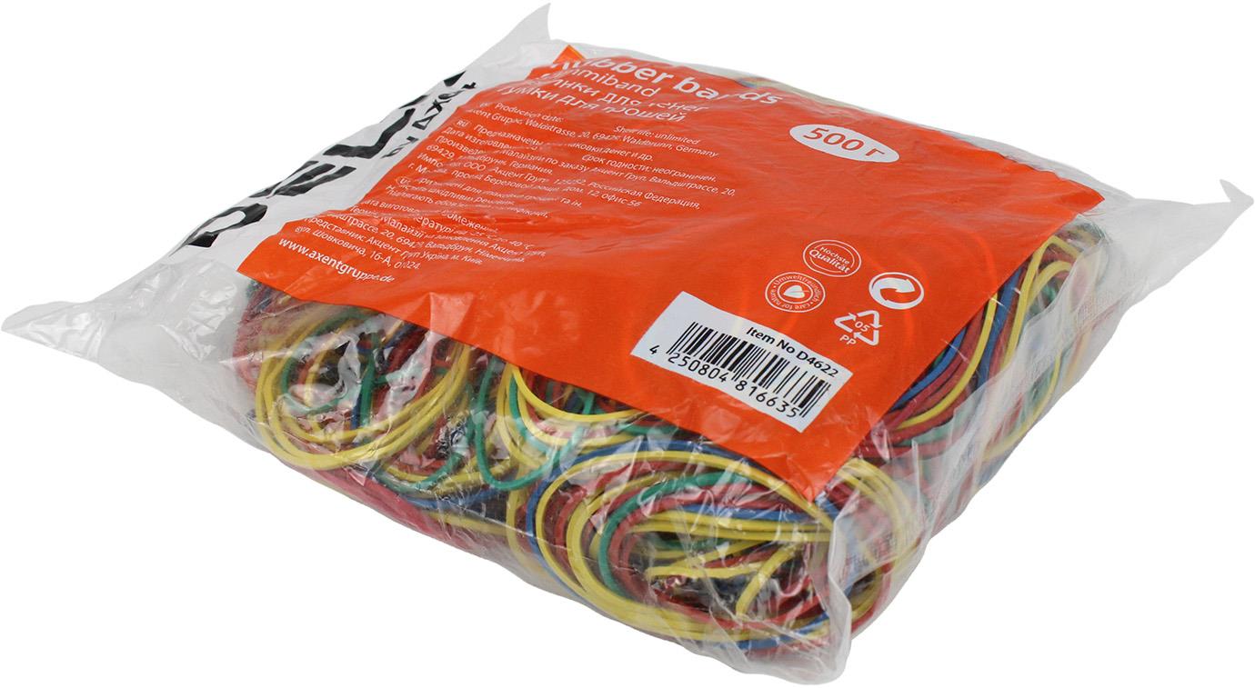 Резинка для грошей "Axent/Delta" №4622 кольор. 500гр d60мм(40)(20) — фото товару | Канцелярський Сад