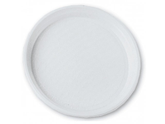 Тарілка пласт. d20,5см біла №1080110/1080112/Buroclean/(100)(2400) — фото товару | Канцелярський Сад