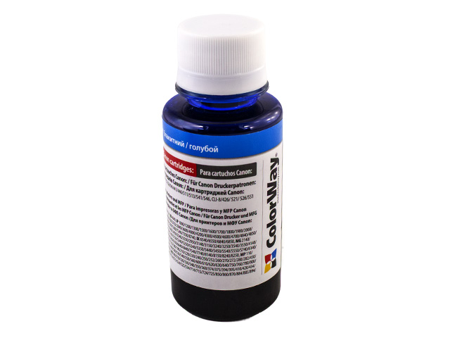 Чорнило ColorWay Canon CL-38/CLI-521/CW521C 100мл cyan №CW-CW521C01 — фото товару | Канцелярський Сад