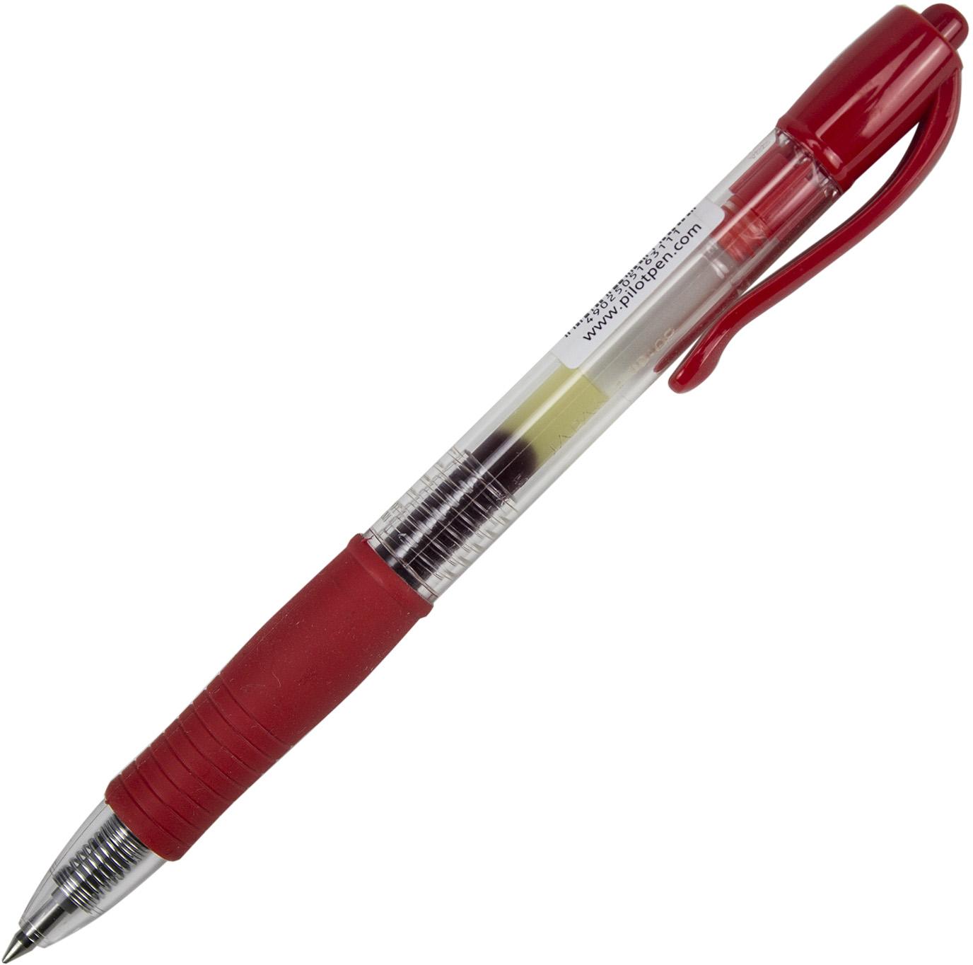 Ручка авт. гел. "Pilot" №BL-G2-5-R G-2 0,5мм червона(12)(144) — фото товару | Канцелярський Сад