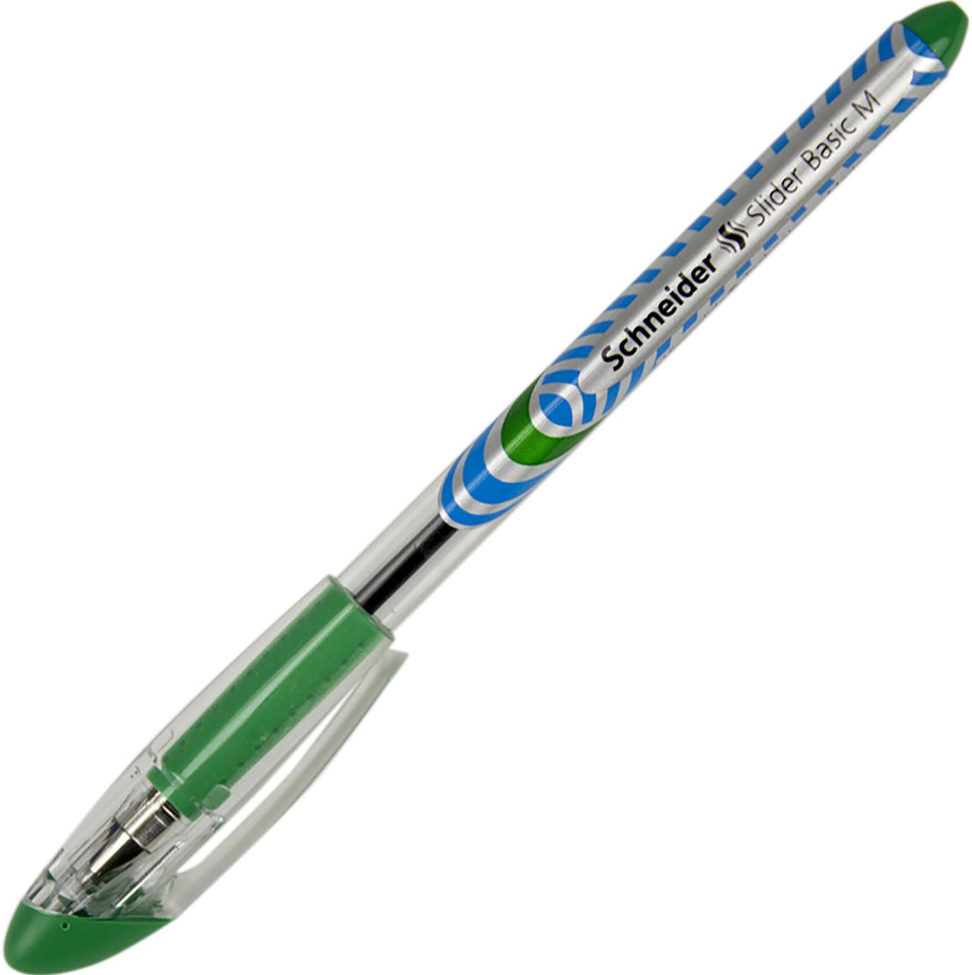 Ручка кульк. "Schneider" №S151104 Slider M зелен.(10) — фото товару | Канцелярський Сад