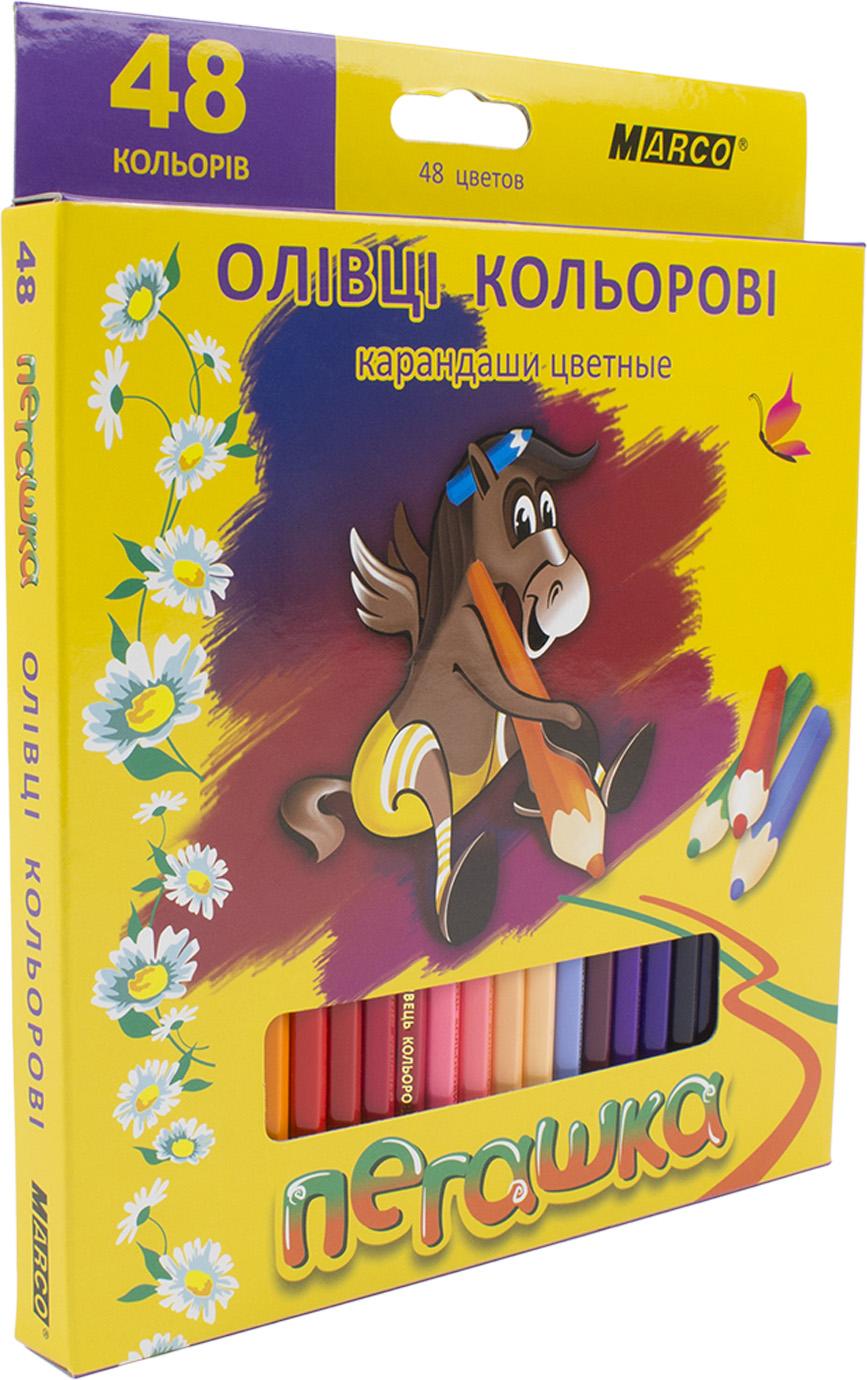 Олівці кольор. 48 кольор. "Marco" №1010-48 Пегашка(6)(60) — фото товару | Канцелярський Сад