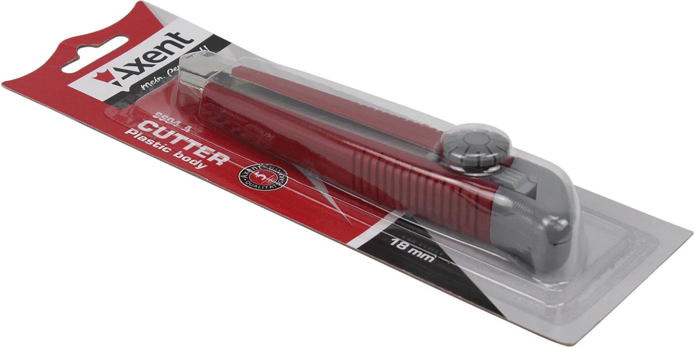 Ніж канц. "Axent" 18мм №6604 метал. направляючі(12)(144) — фото товару | Канцелярський Сад