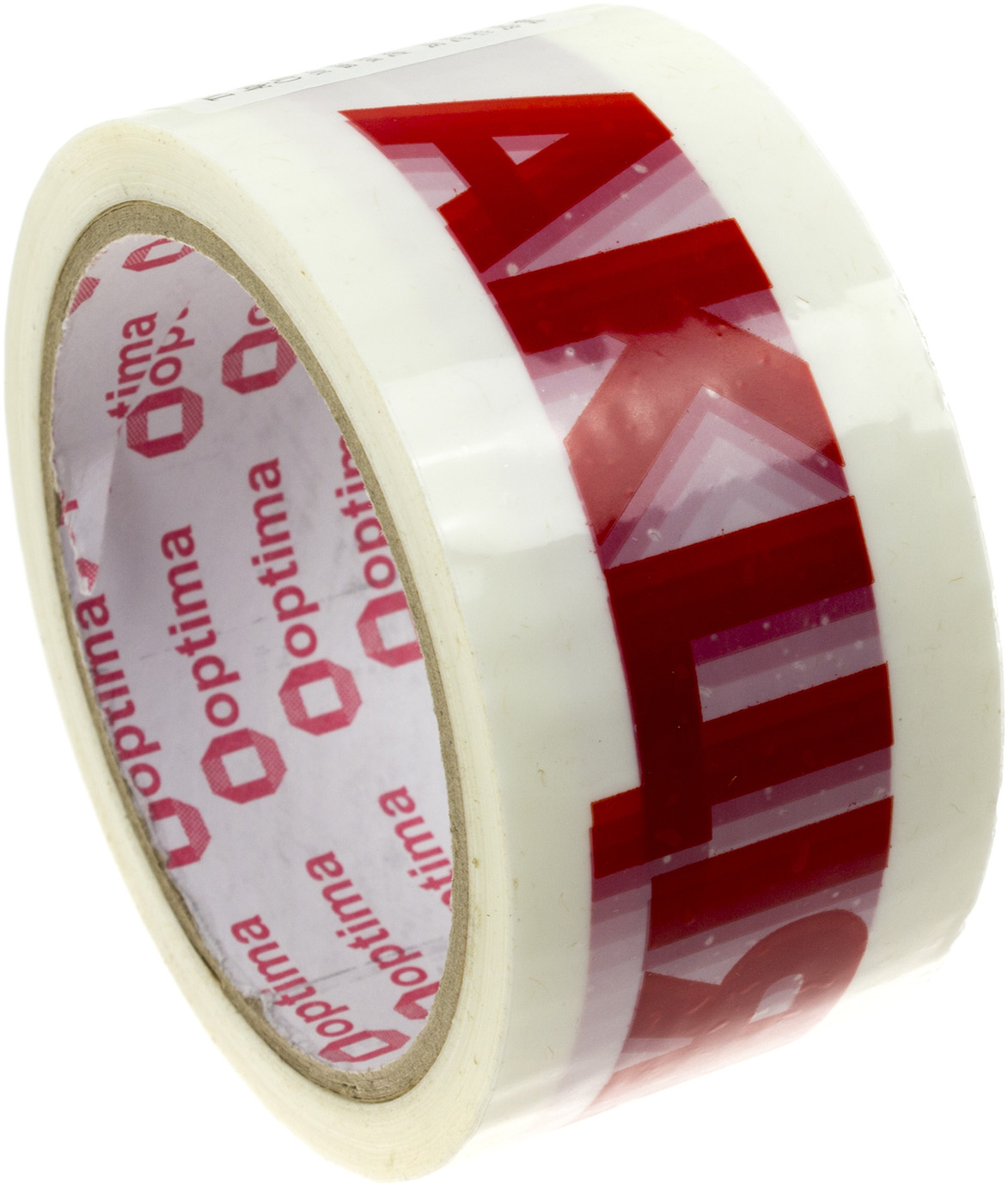 Стрічка клейка пакув. "Optima" 48ммх50м з нанесенням "Акція" №O45305/O45303(6)(72) — фото товару | Канцелярський Сад